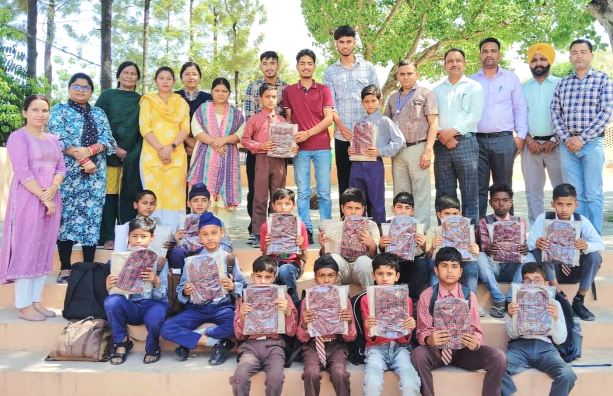 Donors presented uniforms to needy students in government school Khera Kalmot